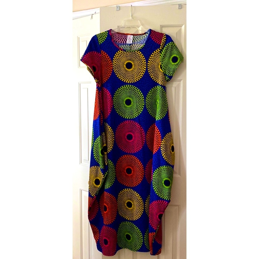Print Maxi Drape Dress